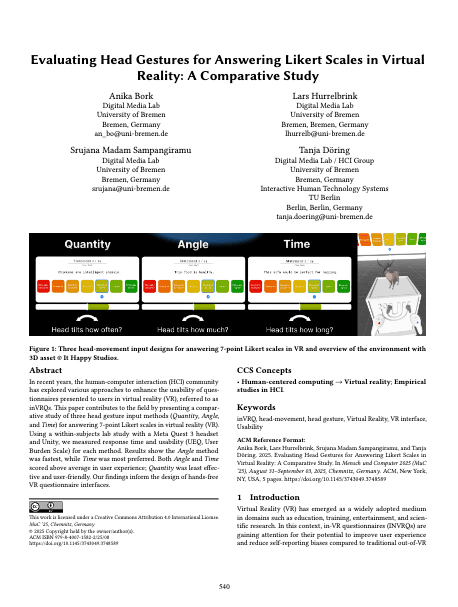 Head Gestures Research Paper